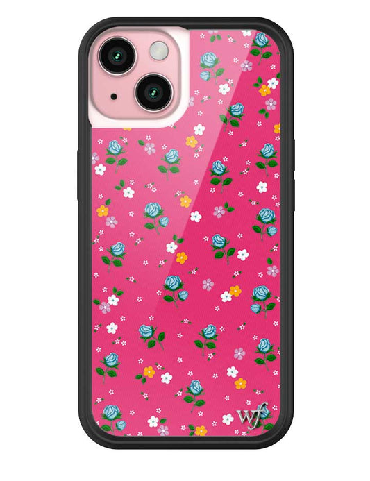 wildflower iphone case 15 pink dainty florals flowers floral pink blue orange white sweet small petite fashion