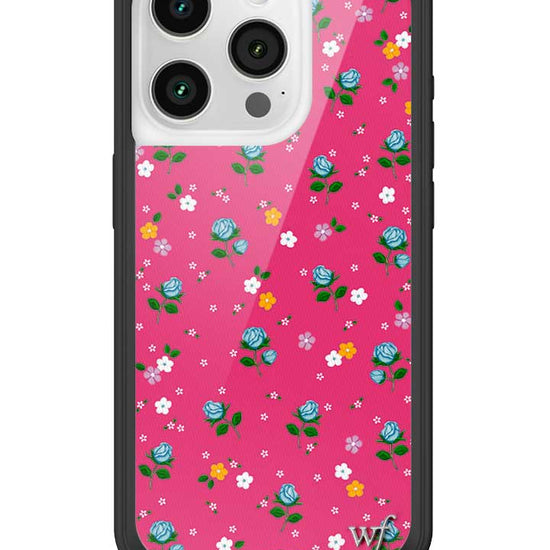 wildflower iphone case 15 pro pink dainty florals flowers floral pink blue orange white sweet small petite fashion