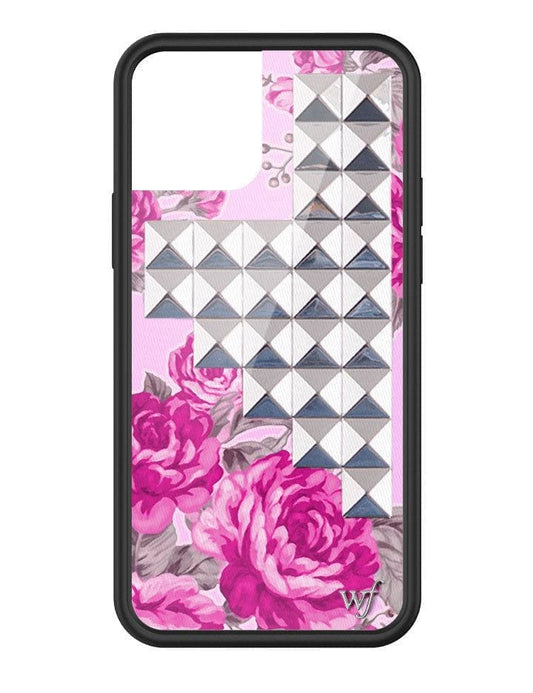 wildflower pink floral stud iphone 12 & 12 Pro