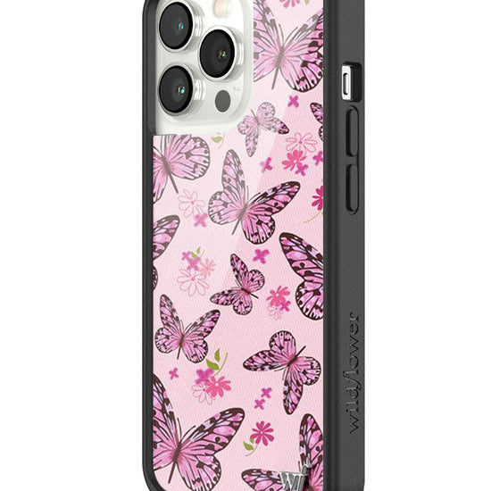 Wildflower Pink Butterfly iPhone 13 Pro Case