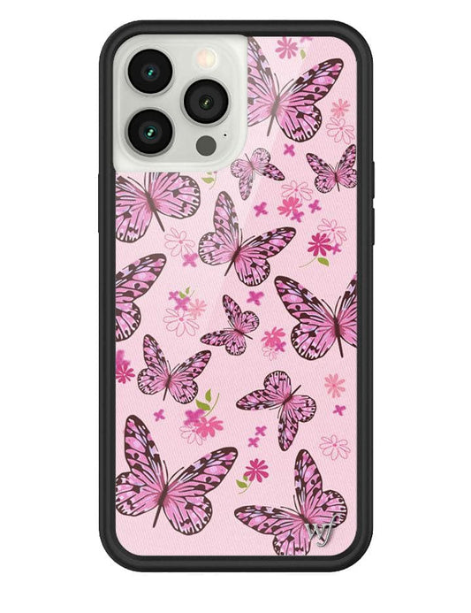 Wildflower Pink Butterfly iPhone 13 Pro Max Case