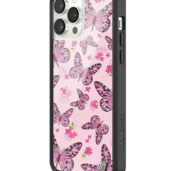 Wildflower Pink Butterfly iPhone 13 Pro Max Case