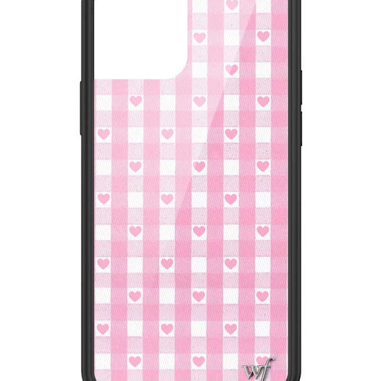 Wildflower iPhone case 12/12 Pro Pink Gingham Hearts Vintage Cute Classic