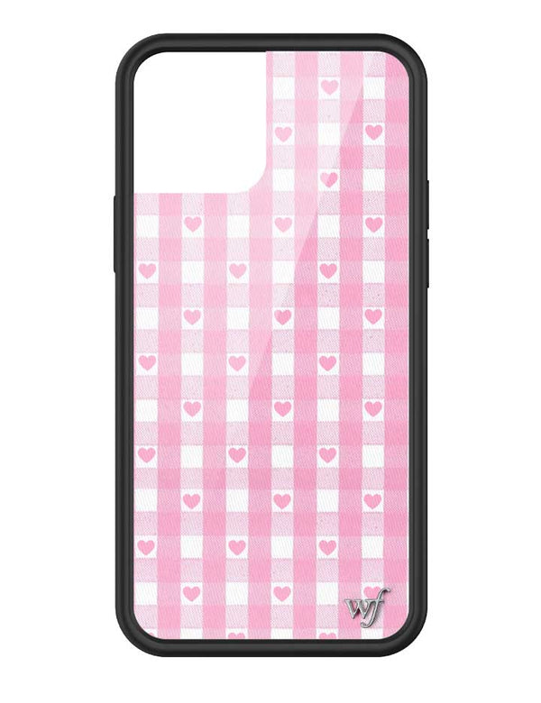 Wildflower iPhone case 12/12 Pro Pink Gingham Hearts Vintage Cute Classic