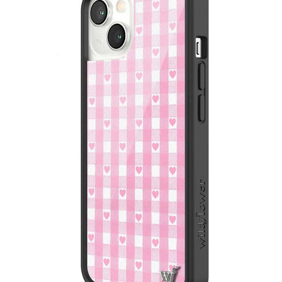 Wildflower iPhone case 13 Pink Gingham Hearts Vintage Cute Classic 2