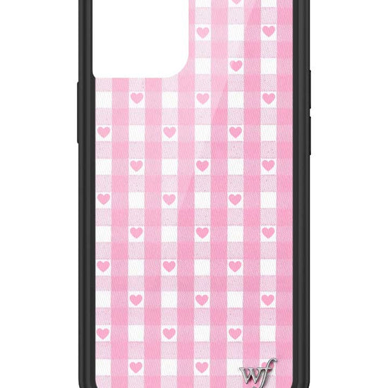 Wildflower iPhone case 13 mini Pink Gingham Hearts Vintage Cute Classic