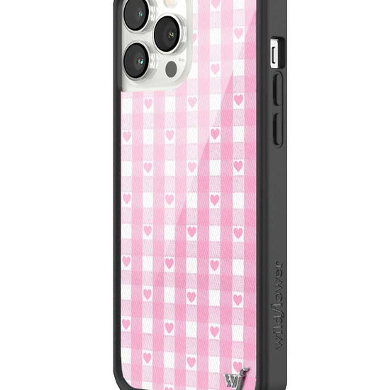 Wildflower iPhone case 13 Pro Max Pink Gingham Hearts Vintage Cute Classic 2