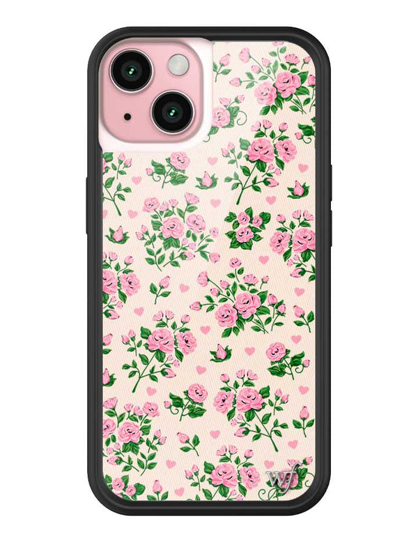 Wildflower iPhone case 15 Pinky Promise Roses Pink Cute