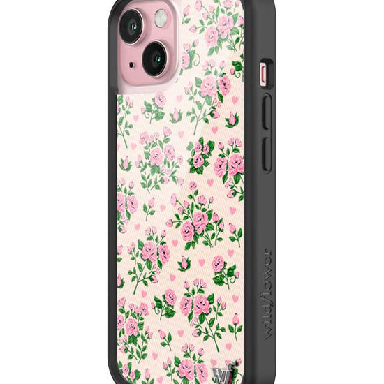 Wildflower iPhone case 15 Pinky Promise Roses Pink Cute