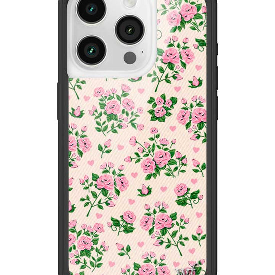 Wildflower iPhone case 15 Pro Pinky Promise Roses Pink Cute