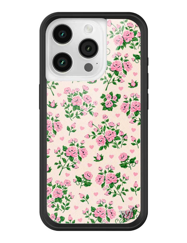 Wildflower iPhone case 15 Pro Pinky Promise Roses Pink Cute