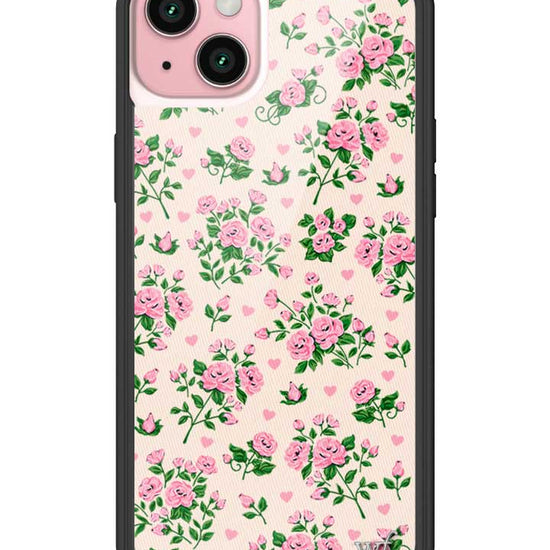 Wildflower iPhone case 15 Plus Pinky Promise Roses Pink Cute