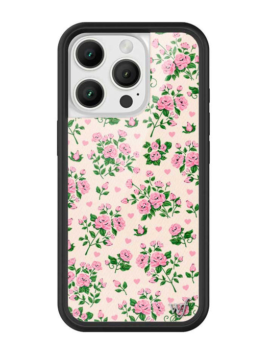 Wildflower iPhone case 16 Pro Pinky Promise Roses Pink Cute