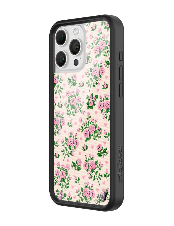 Wildflower iPhone case 16 Pro Max Pinky Promise Roses Pink Cute