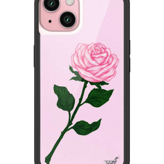 Wildflower iPhone case 15 Pink Rose Flowers Cute