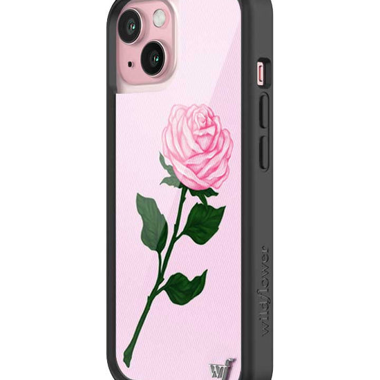 Wildflower iPhone case 15 Pink Rose Flowers Cute