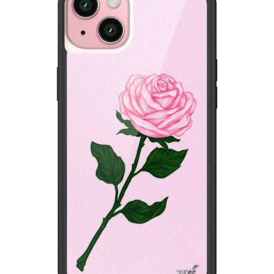 Wildflower iPhone case 15 Plus Pink Rose Flowers Cute