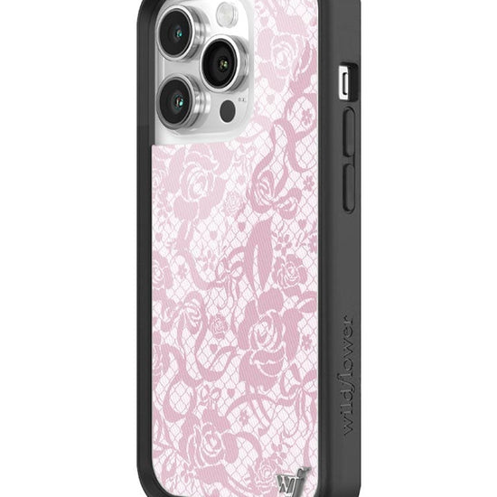 Wildflower Pink Lace iPhone 14 Pro Case