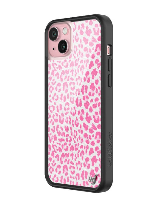 wildflower pink meow iphone 15 plus case