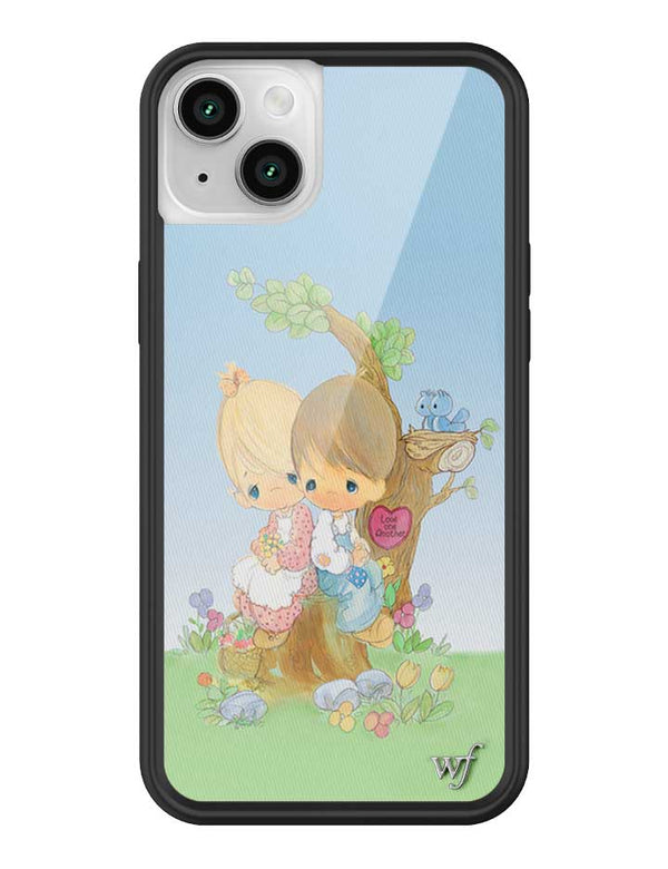 Wildflower iPhone case 14 Plus Precious Moments Love One Another Sweet Blue