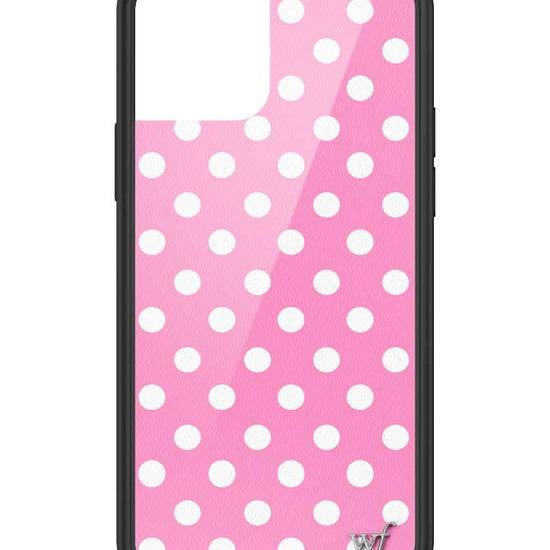 Wildflower iPhone case 12 and 12 Pro Pink Polka Dots Cute Classic