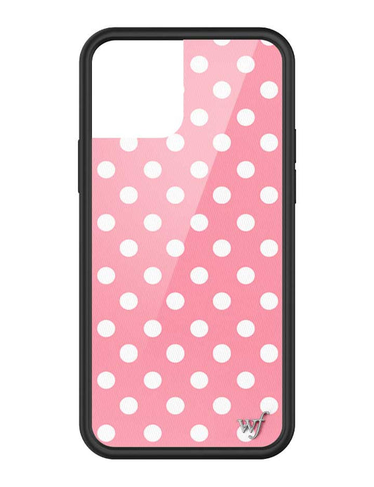 Wildflower iPhone case 12/12 Pro Pink Polka Dots Cute Classic