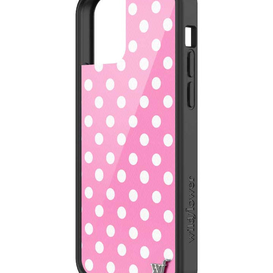 Wildflower iPhone case 12 and 12 Pro Pink Polka Dots Cute Classic