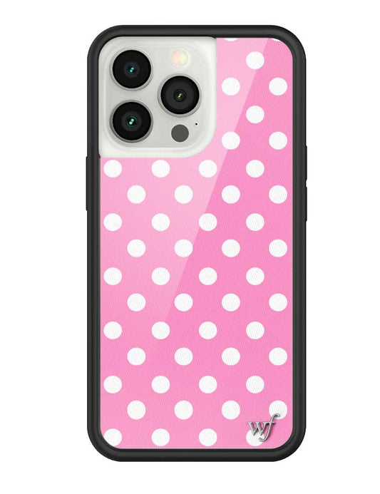 Wildflower iPhone case 13 Pro Pink Polka Dots Cute Classic