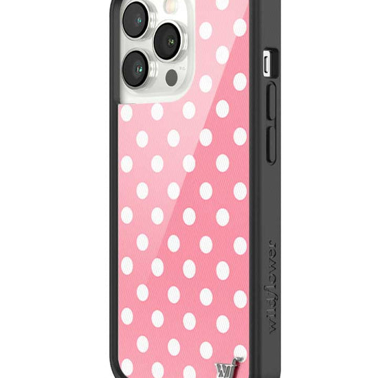 Wildflower iPhone case 13 Pro Pink Polka Dots Cute Classic