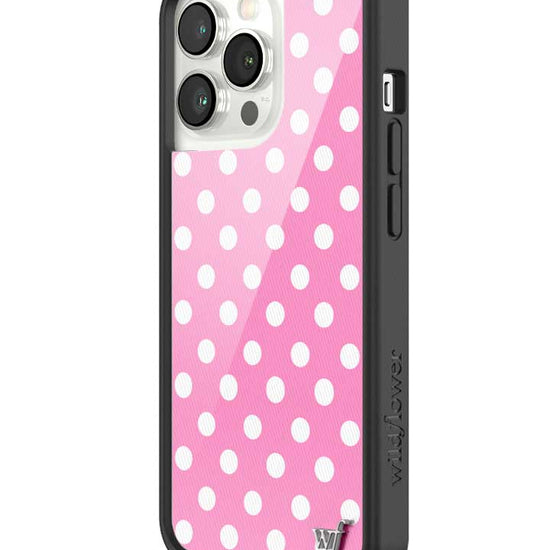 Wildflower iPhone case 13 Pro Pink Polka Dots Cute Classic