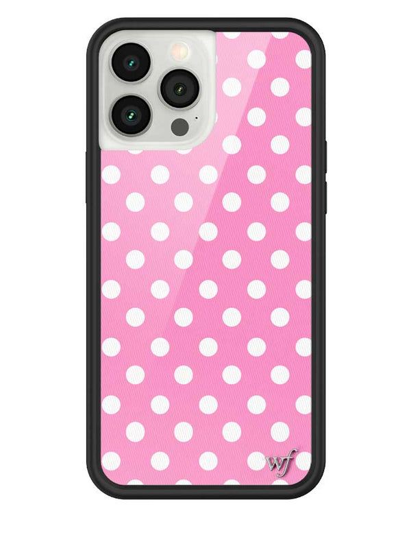 Wildflower iPhone case 13 Pro Max Pink Polka Dots Cute Classic