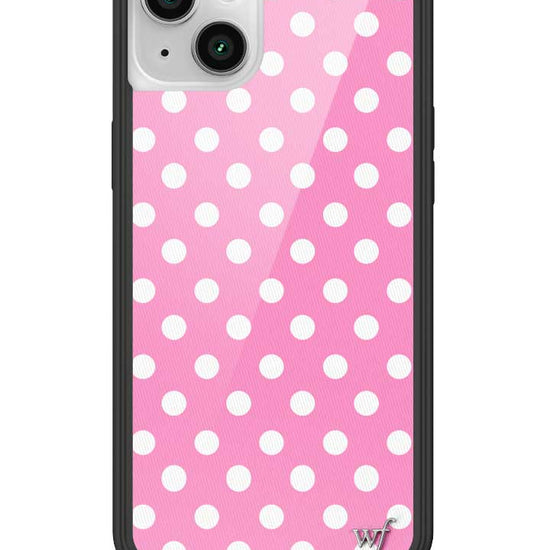 Wildflower iPhone case 14 Plus Pink Polka Dots Cute Classic