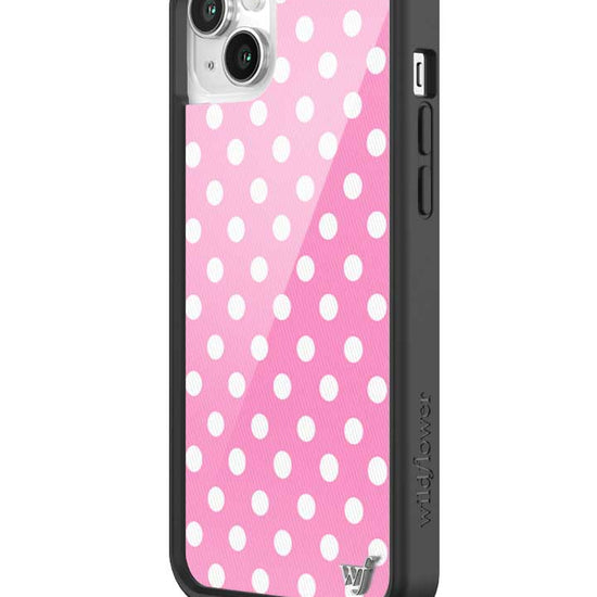 Wildflower iPhone case 14 Plus Pink Polka Dots Cute Classic