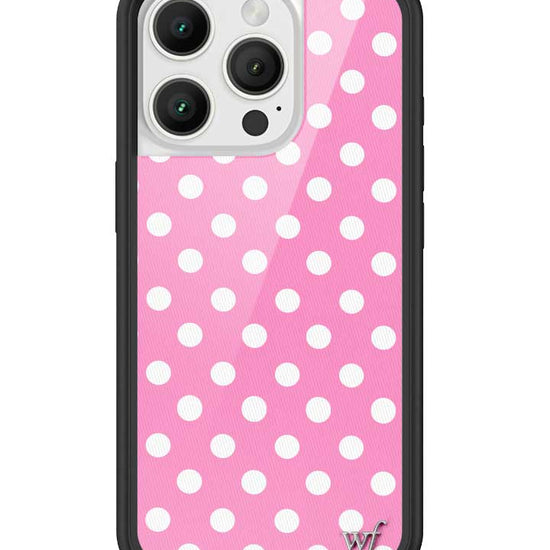 Wildflower iPhone case 16 Pro Pink Polka Dots Cute Classic