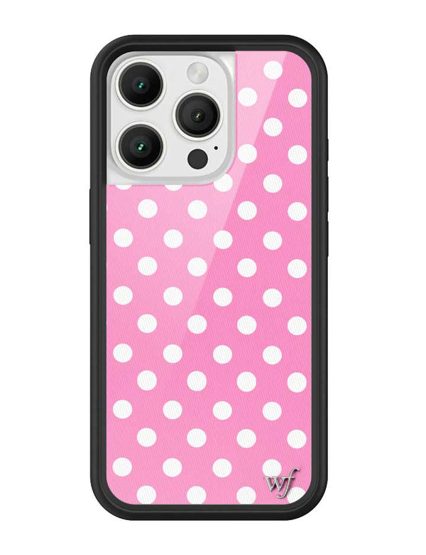 Wildflower iPhone case 16 Pro Pink Polka Dots Cute Classic