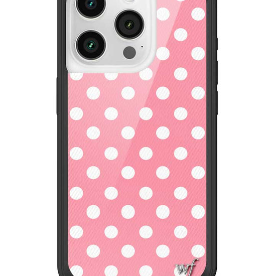 Wildflower iPhone case 16 Pro Pink Polka Dots Cute Classic