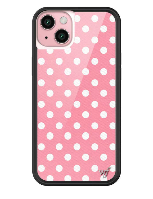 Wildflower iPhone case 16 Plus Pink Polka Dots Cute Classic