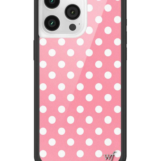 Wildflower iPhone case 16 Pro Max Pink Polka Dots Cute Classic