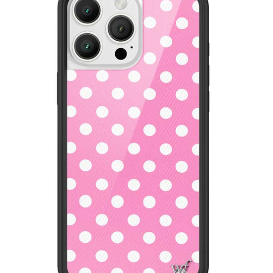 Wildflower iPhone case 16 Pro Max Pink Polka Dots Cute Classic