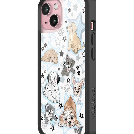 Wildflower Puppy Party iPhone 15 Case