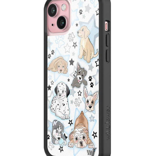 Wildflower Puppy Party iPhone 15 Plus Case