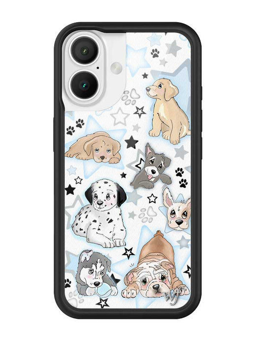 Wildflower Puppy Party iPhone 16 Case