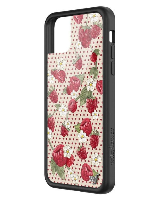 wildflower raspberry polka dot iphone 11 pro max