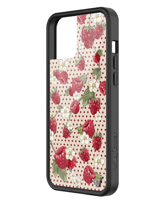 wildflower raspberry polka dot iphone 12 pro max 