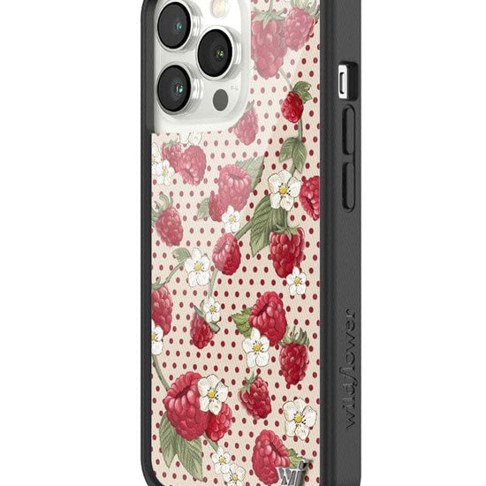 Wildflower Raspberry Polka Dot iPhone 13 Pro Case