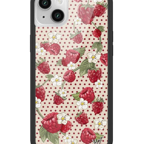 Wildflower Raspberry Polka Dot iPhone 14 Case