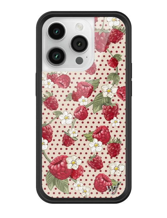 Wildflower Raspberry Polka Dot iPhone 14 Pro Case