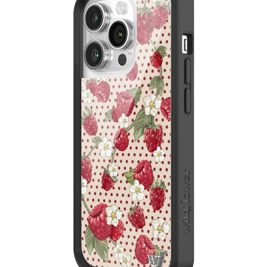 Wildflower Raspberry Polka Dot iPhone 14 Pro Case