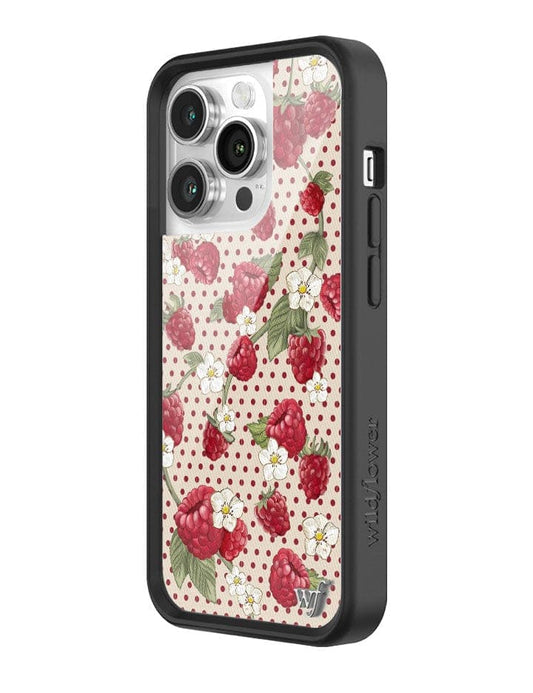 wildflower raspberry polka dot iphone 14 pro 