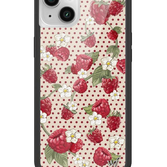 Wildflower Raspberry Polka Dot iPhone 14 Plus Case